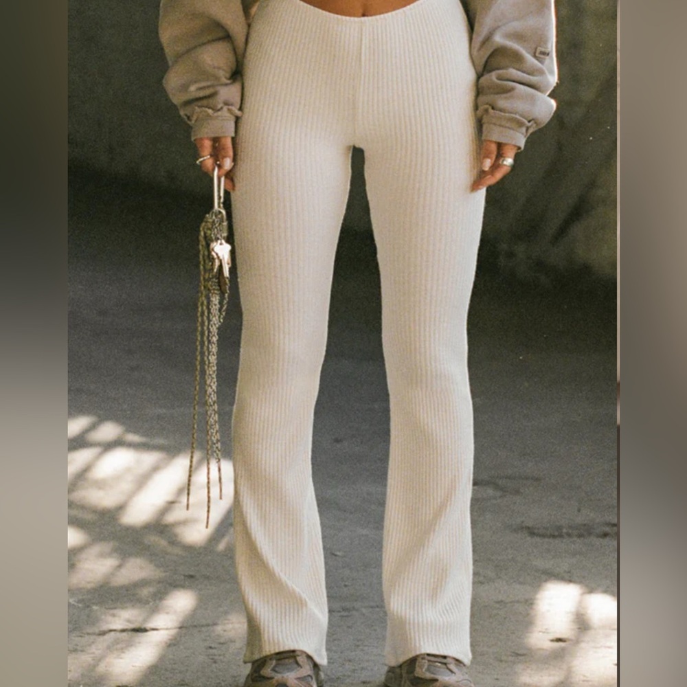 Joah Brown Natural Lux Knit Pants